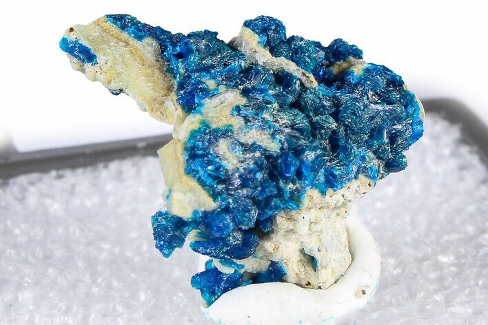 Vibrant Blue Veszelyite Crystal Cluster - China #380437